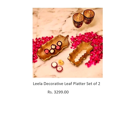 Leela Decorative Leaf Platter Set of 2-DA012