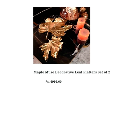 Maple Muse Decorative Leaf Platters Set of 2-DA014