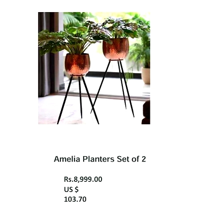 Amelia Planters Set of 2-PL020