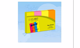 Claro Page Markers 40 Each 20Mm x 50Mm 4 Pads