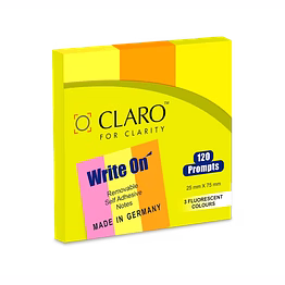 claro prompts 25mm x 75mm 3 pads of 40