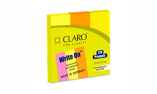 Claro Prompts 25Mm x 75Mm 3 Pads Of 40