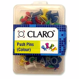 claro push pins plastic box of 50 pins