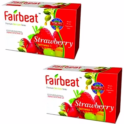 fairbeat strawberry jo soap 75gm 54/- 180/cs