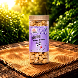cream & onion flavored makhana roasted fox nut snack