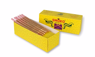 Smoko Premium Standard (84mm) Size Natural Pre-Rolled Rolling Paper - 72 Pack - Slow Burning Pre-Rolled Papers made of Natural Material with Tips & Packing Tubes Included.