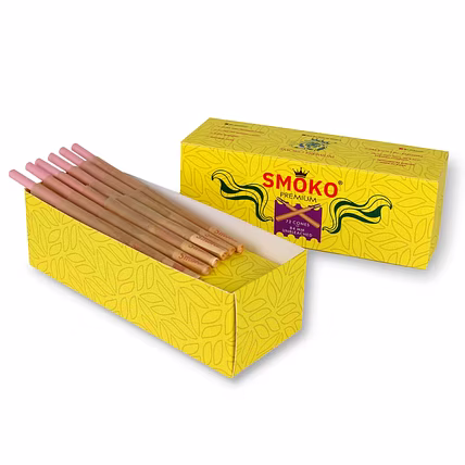Smoko Premium Standard (84mm) Size Natural Pre-Rolled Rolling Paper - 72 Pack - Slow Burning Pre-Rolled Papers made of Natural Material with Tips &amp; Packing Tubes Included.-12685201