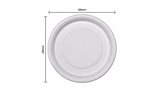 Biodegradable Disposable Tableware Round Plate 11 inch (Made from 100% Bagasse) set of 500 piece