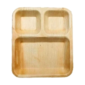 9" 3CP SQUARE ARECA LEAF PLATE