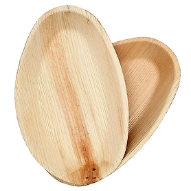 9" oval shape areca leaf plates