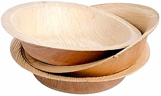 4" round areca leaf bowl