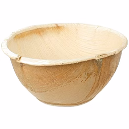 7" areca leaf deep round bowl (sp for biryani)