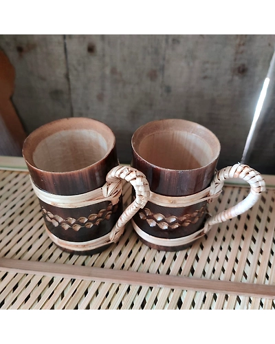 Bamboo Mug| Spunky Design| Mug For Drinking| Home decor-1