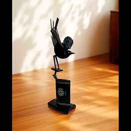 original buffalo horn a flying bird pen stand.| beautiful design| home decor