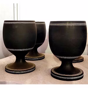 Stone Wine Glass| Black Marble Wine Glass| Muguni Stone Wine Glass