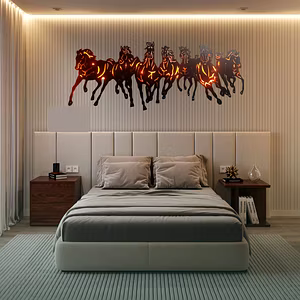 Seven Horses Metal Wall Art