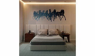 Seven Horses Metal Wall Art