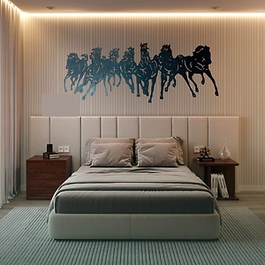 Seven Horses Metal Wall Art