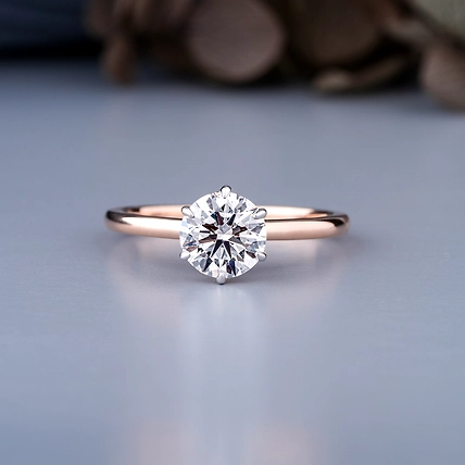 0.25 Carat 10K Rose Gold The Leya Engagement Ring-12686935