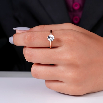 0.25 Carat 10K Rose Gold The Leya Engagement Ring-1