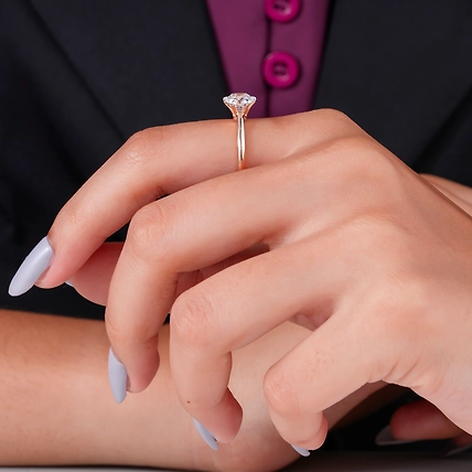 0.25 Carat 10K Rose Gold The Leya Engagement Ring-3