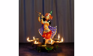 malik designs Handmade Krishna Ji Tea Light Holder
