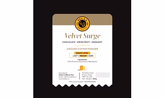 Velvet Surge, Medium Roasted 100% Arabica Coffee Powder.