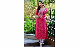 Aashish fashion daily use pink kurta set