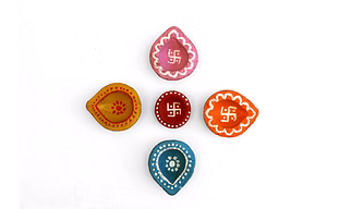 Eco-Friendly Cow Dung Deepak / Diya – 100% Natural, Handmade, Biodegradable, Swadeshi Traditional Lamp for Pooja & Festivals