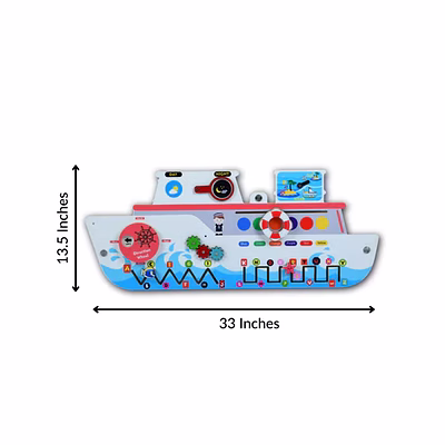 sea ship busy wall board