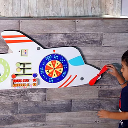 the funny mind aeroplane rugged wall busy board