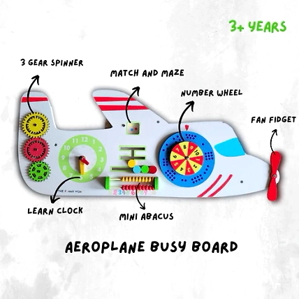 Aeroplane Rugged Wall Busy Board-3