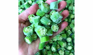 Frozen okra cut
