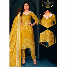 cotton 3 pcs kurtis