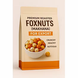 farmets fresh premium roasted foxnuts (makhana) for export – crunchy, healthy & nutritious with various flavours