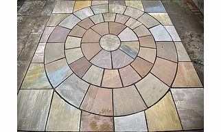 Yellow Mint Circle Paving