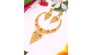 Nishu Gold Premium Gold-plated Necklace Sets - Wedding Jewelry