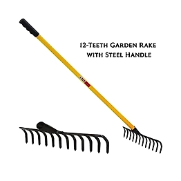 FALCON GARDEN RAKE (With Steel Handle & Grip) FRWH-12