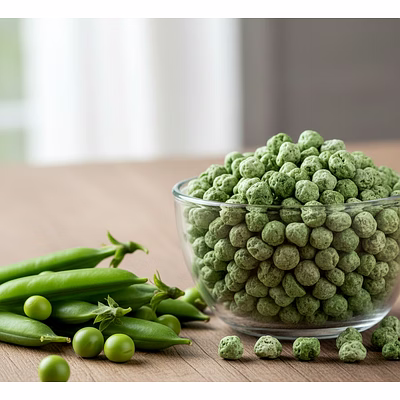premium 100% natural freeze dried green peas – long shelf life, export quality, non-gmo by nutrajun llp (india)