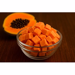 premium freeze dried papaya cubes – 100% natural, long shelf life, export quality by nutrajun llp (india)