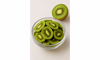 Freeze Dried Kiwi Slices – 100% Natural, Long Shelf Life, Export Quality by Nutrajun LLP (India)