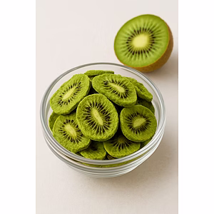 Freeze Dried Kiwi Slices – 100% Natural, Long Shelf Life, Export Quality by Nutrajun LLP (India)