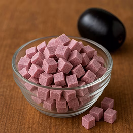 nutrajun premium freeze dried jamun cubes – 100% natural superfruit cubes for snacks, desserts & functional foods