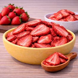 nutrajun crunchy freeze dried strawberry slices – natural sweet & tangy fruit slices for snacks, cereals & desserts