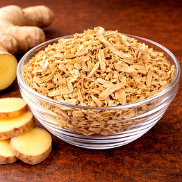 nutrajun freeze dried ginger flakes – natural spicy flakes for tea, seasoning & food applications
