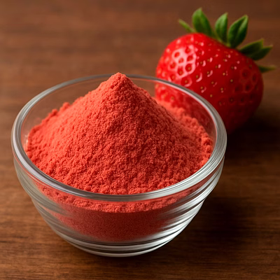 nutrajun freeze dried strawberry powder – natural berry powder for beverages, bakery foods