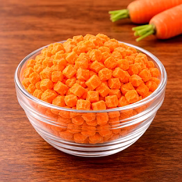 nutrajun premium freeze dried carrot cubes – natural vegetable cubes for snacks, soups & food processing