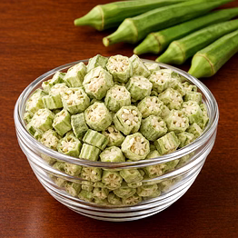 nutrajun premium freeze dried okra flakes – natural dried vegetable ingredient