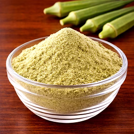 nutrajun premium freeze dried okra powder – natural dried vegetable ingredient