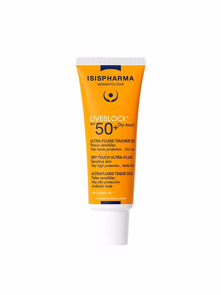 ISIS Pharma UVEBLOCK SPF 50+ Dry Touch Sunscreen 40ml – Mattifying Sun Protection for Oily Skin-SK0015